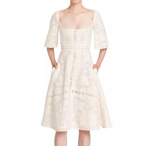 Valentino - Mossi Cotton Guipure Bandana Minidress - GORGEOUS